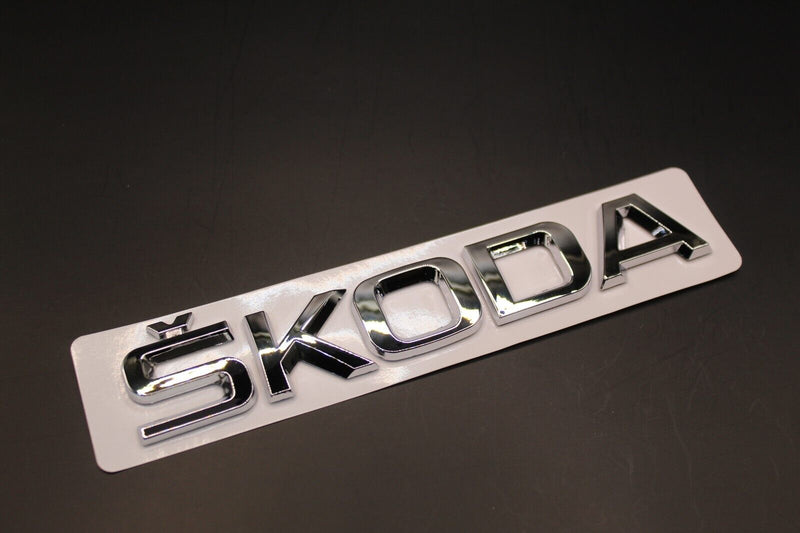 Chrome Silver For Skoda Letters/Badge  Boot Trunk Tailgate Rear Small Letters