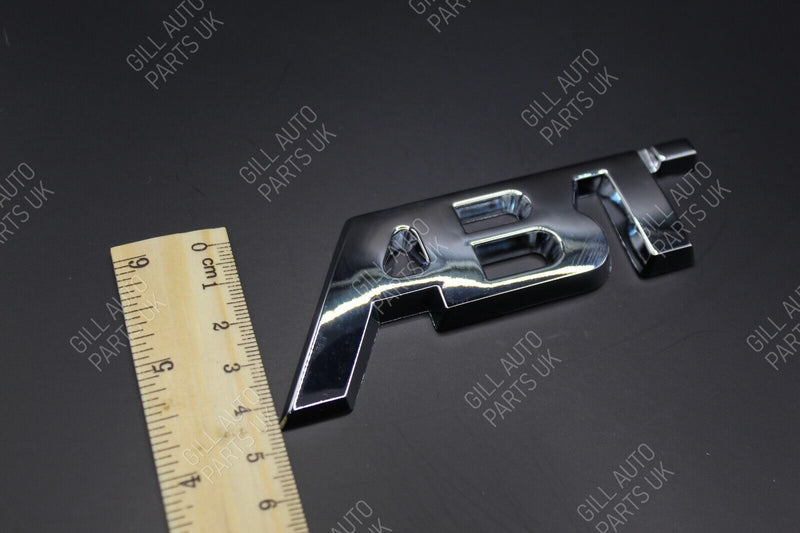 Chrome ABT Big Front Grill And Rear Boot Emblem Badge SET For Audi VW Seat Skoda