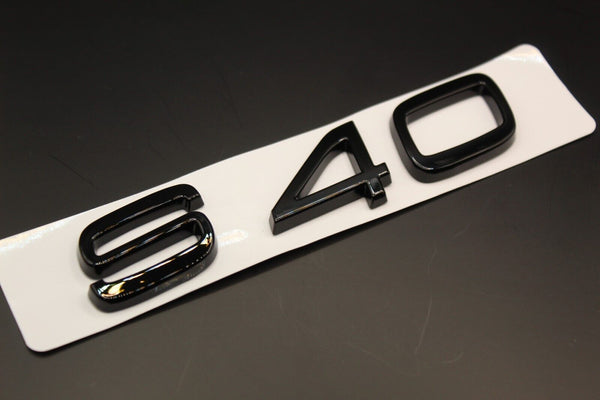 Gloss Black S40 S 40 ABS Car Lettering/Badge Rear Trunk Boot FOR Volvo