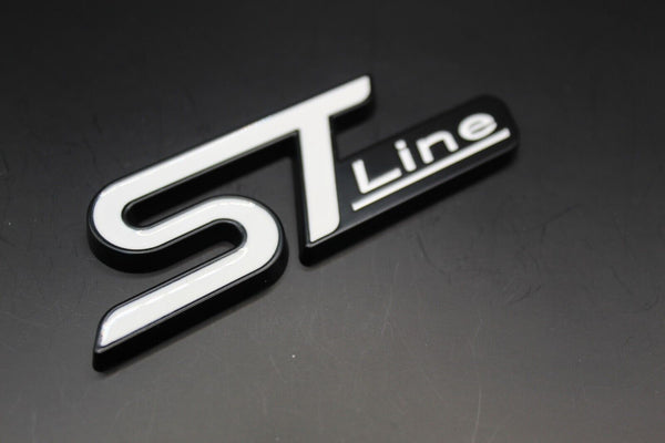 ST Line Rear Boot Tailgate Badge For Ford Focus Fiesta Mondeo Escape White BLACK