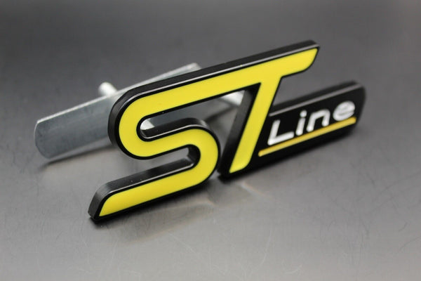 Front Grille ST Line Badge For Ford Focus Fiesta Mondeo Escape Puma YELLOW BLACK