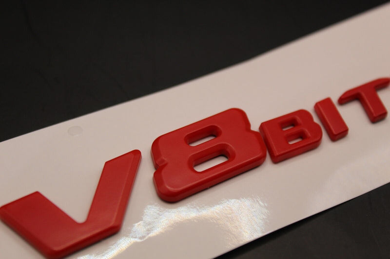 Flat Style Red V8Biturbo V8 BITURBO Letters/Badge Fender  For Mercedes