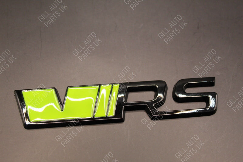 Lime Green Gloss Black VRS Front Grille & Rear Boot Badge SET Neon for Skoda