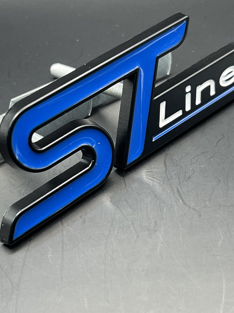 Front Grille ST Line Badge For Ford Focus Fiesta Mondeo Escape Puma Blue BLACK