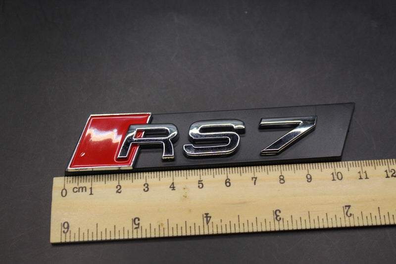 Chrome Silver Red RS7 Honeycomb Front Grille Badge Clip Bracket Fit For Audi