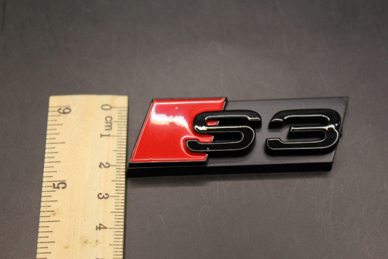 Gloss Black Red S3 Honeycomb Front Grille Badge Clip Bracket Fit For Audi