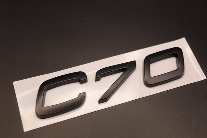 Matte Black C70 C 70 Metal Car Lettering/Badge Rear Trunk Boot FOR Volvo