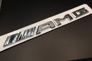 Gloss Silver Chrome AMG A M G Car Letter Badge Rear Boot Emblem For Mercedes