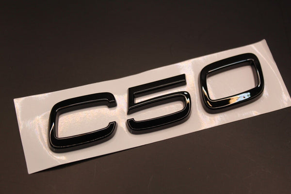 Gloss Black C50 C 50 ABS Car Lettering/Badge Rear Trunk Boot FOR Volvo