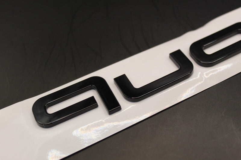 Gloss Black quattro Front Bumper Grille Badge For Audi