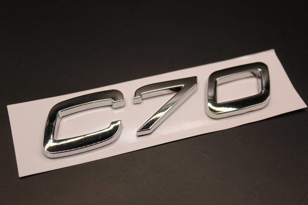 Chrome Silver C70 C 70 Metal Car Lettering/Badge Rear Trunk Boot FOR Volvo