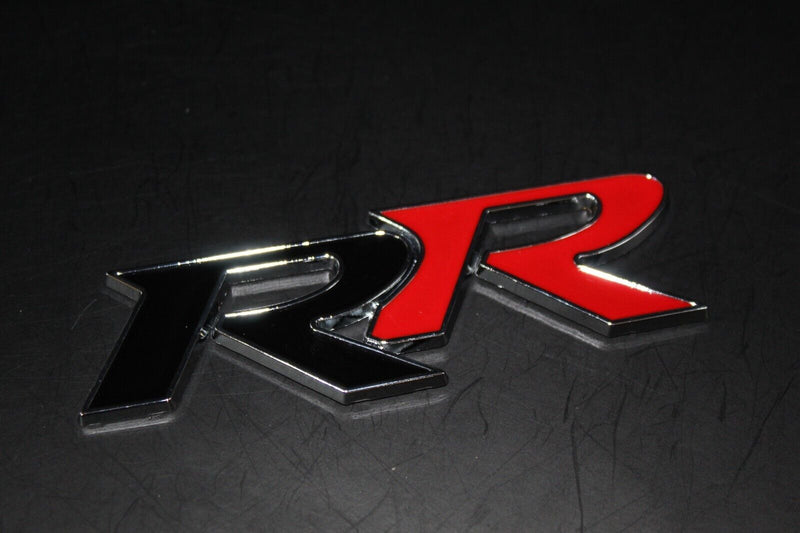 Gloss Black/Red RR Front Grille & Rear Boot Badge Set For Honda