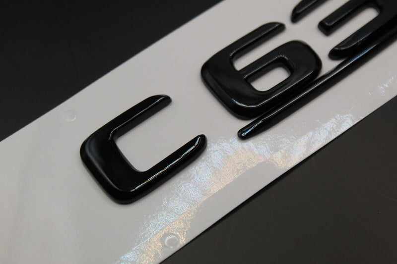 Gloss Full Black C63S C 63 S Car Lettering/Badge Rear Trunk Boot