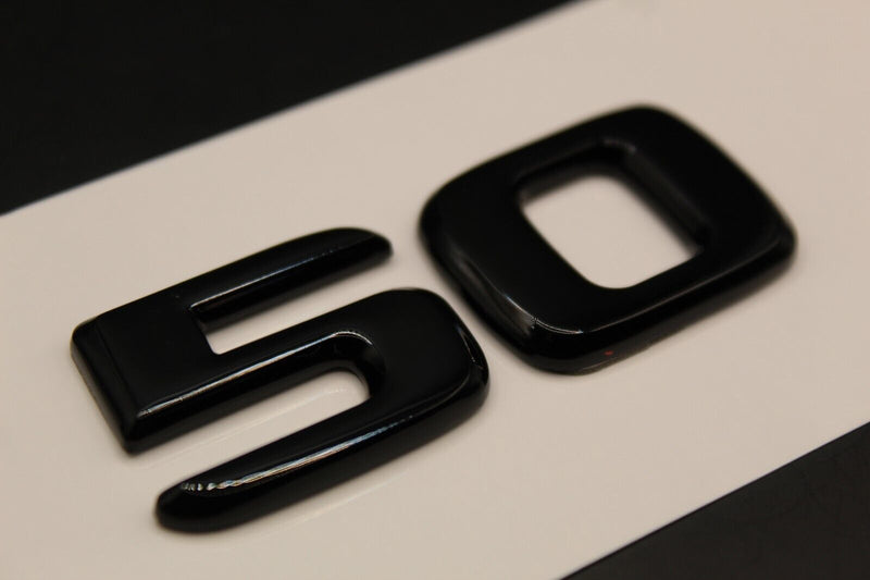 Gloss Black GT50 GT 50 G T 5 0 Car Letter Badge Rear Boot Emblem For Mercedes