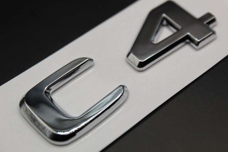 Gloss Silver Chrome C43 C 43 Car Letter Badge Rear Boot Emblem For Mercedes