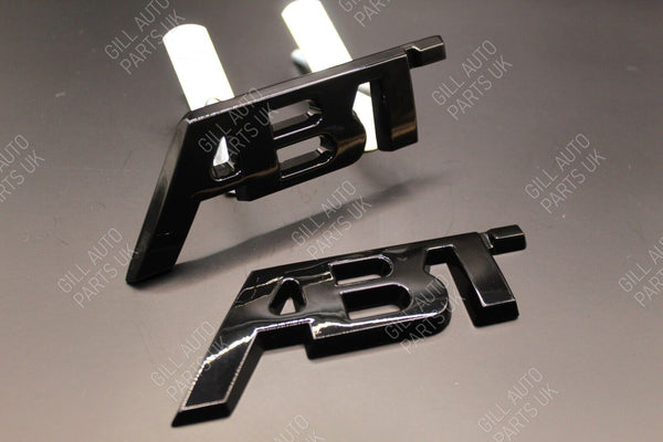 Gloss Black ABT Big Front Grille And Rear Boot Badge SET For Audi VW Seat Skoda