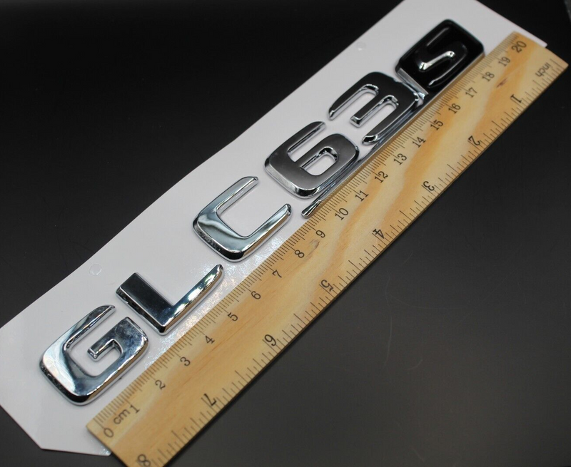 Gloss Silver Chrome  GLC63S GLC 63 S G L C 63 S Lettering/Badge Rear Trunk Boot