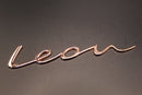New Style Copper  Leon 3D Metal Rear Badge Letters FITS Seat Leon 2020 On