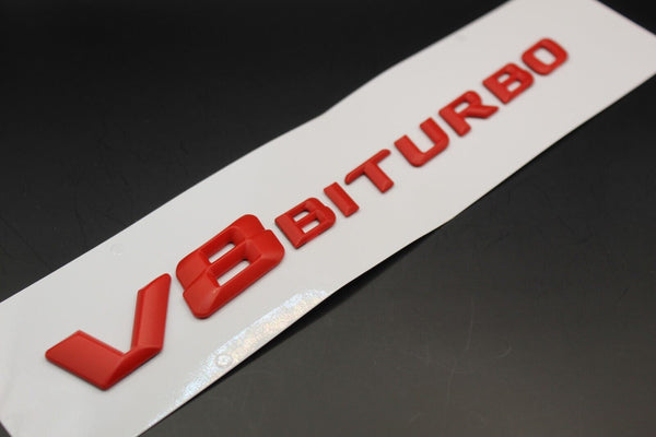 New Style Red V8Biturbo V8 BITURBO Letters/Badge Fender  For Mercedes