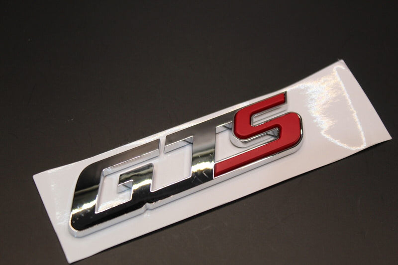 Chrome Silver Red 'S' GTS G T S Car Lettering/Badge Rear Trunk Boot For Maserati