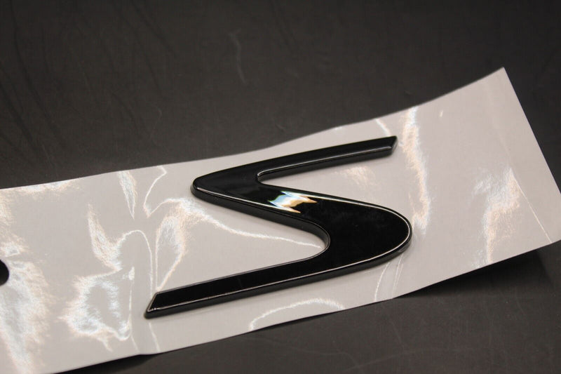 Gloss Black S Car Lettering/Badge Rear Trunk Boot For Maserati