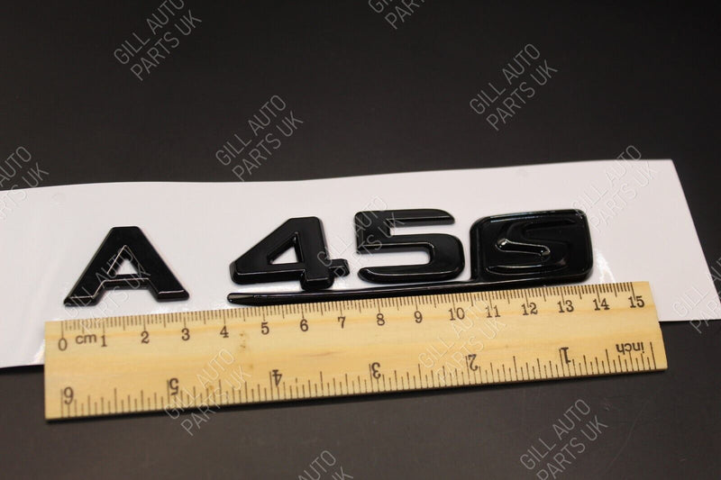 Gloss Full Black A45S A 45 S Car Lettering/Badge Rear Trunk Boot