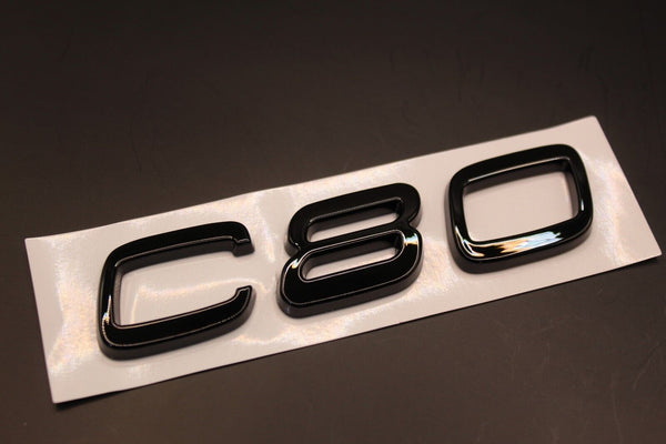 Gloss Black C80 C 80 ABS Car Lettering/Badge Rear Trunk Boot FOR Volvo