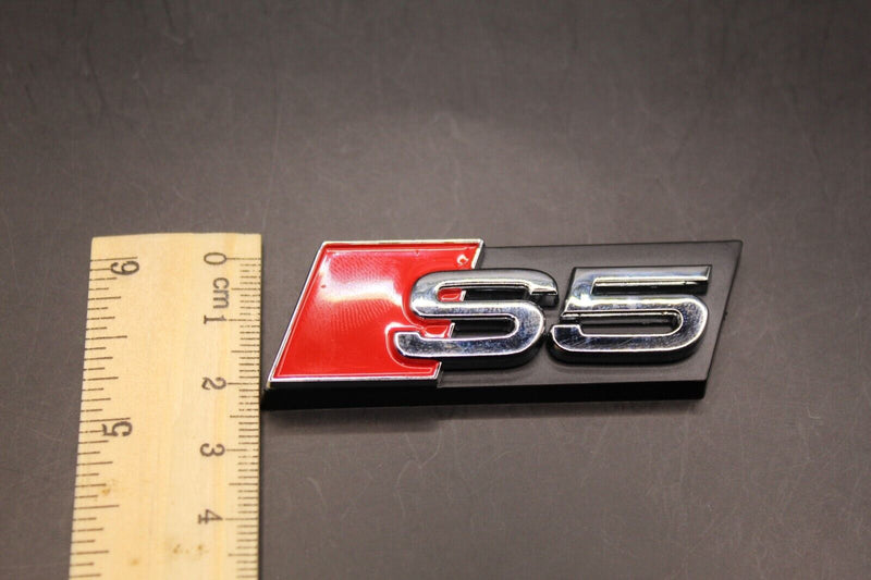 Chrome Silver Red S5 Honeycomb Front Grille Badge Clip Bracket Fit For Audi