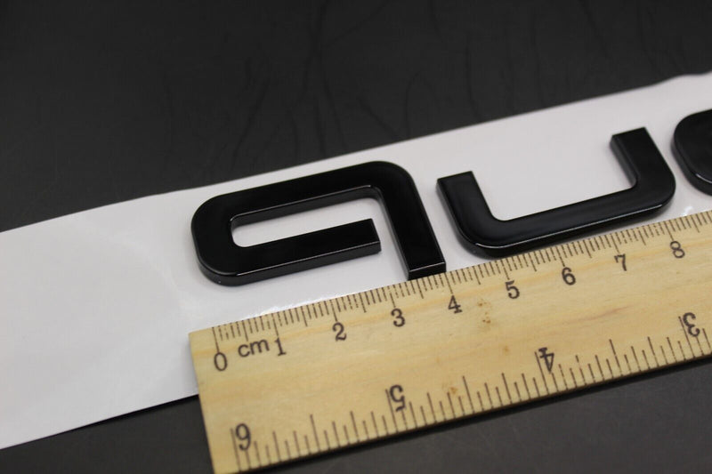 Gloss Black quattro Front Bumper Grille Badge For Audi