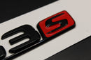 Gloss Black Red 'S' S63S S 63 S Car Lettering/Badge Rear Trunk Boot Tailgate
