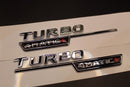 Full Set(2pcs) Chrome Silver BITURBO 4MATIC+ Fender side Wing badge For Mercedes