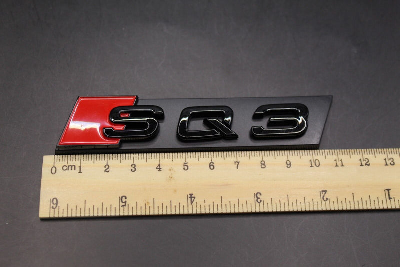 Gloss Black Red SQ3 Q3 Honeycomb Front Grille Badge Clip Bracket Fit For Audi