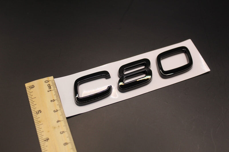 Gloss Black C80 C 80 ABS Car Lettering/Badge Rear Trunk Boot FOR Volvo