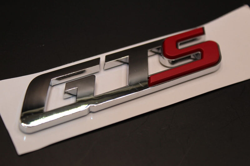 Chrome Silver Red 'S' GTS G T S Car Lettering/Badge Rear Trunk Boot For Maserati