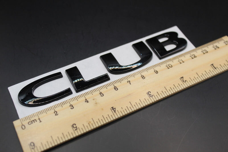 METAL GLOSS BLACK CLUBMAN  Badge/Lettering FITS MINI With Fitting Template