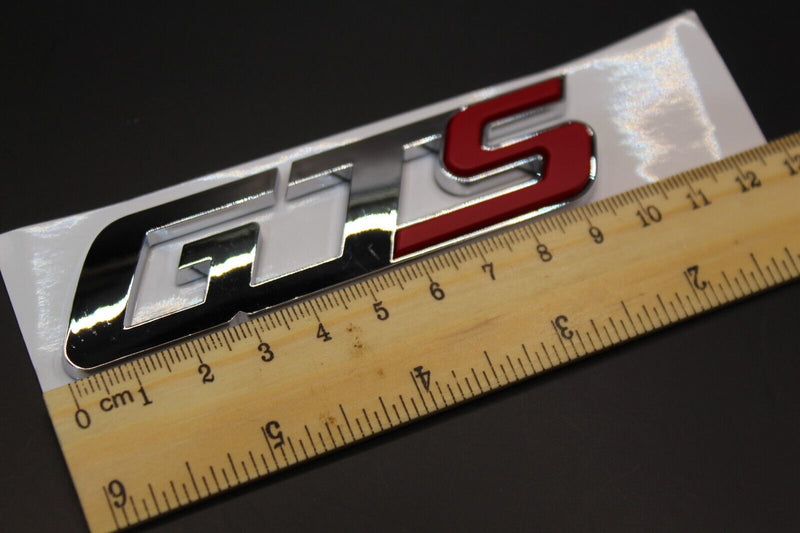 Chrome Silver Red 'S' GTS G T S Car Lettering/Badge Rear Trunk Boot For Maserati