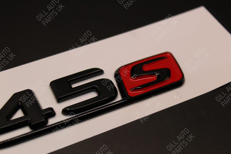 Gloss Black Red 'S' C45S C 45 S Car Lettering/Badge Rear Trunk Boot Tailgate