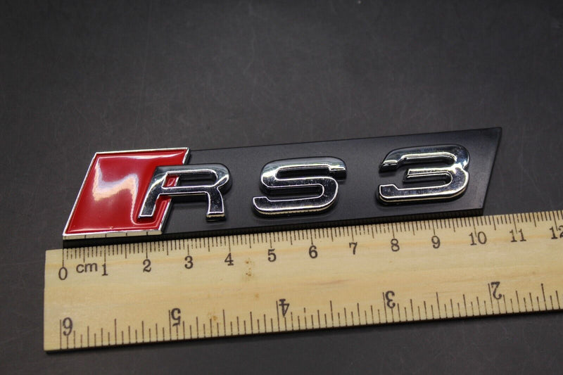 Chrome Silver Red RS3 Honeycomb Front Grille Badge Clip Bracket Fit For Audi