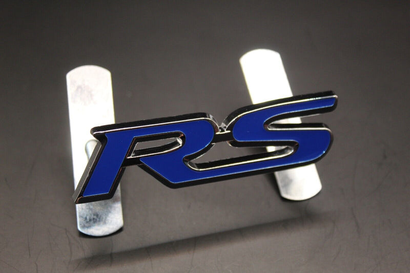 Blue Chrome Silver RS Front Grille & Rear Boot Badge SET Emblem Trunk for HONDA