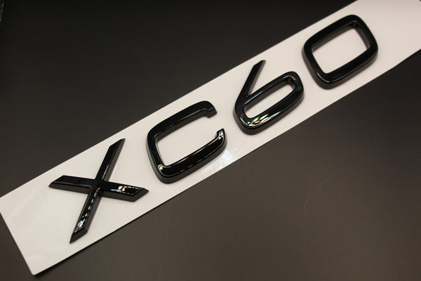 Gloss Black XC60 XC 60 ABS Car Lettering/Badge Rear Trunk Boot FOR Volvo