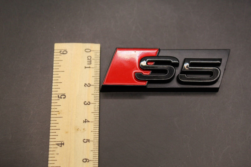 Gloss Black Red S5 Honeycomb Front Grille Badge Clip Bracket Fit For Audi S5