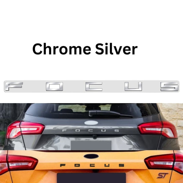 Chrome Silver ABS Rear Badge Boot Letters for Ford FOCUS ST LINE Zetec 2018 On