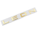 3D Gold LEON L E O N Metal Rear Badge Letters FITS Seat Leon Cupra