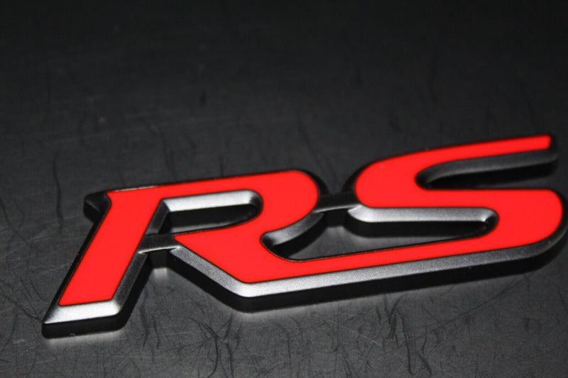 Red Black RS Front Grille & Rear Boot Badge SET Emblem Trunk for HONDA