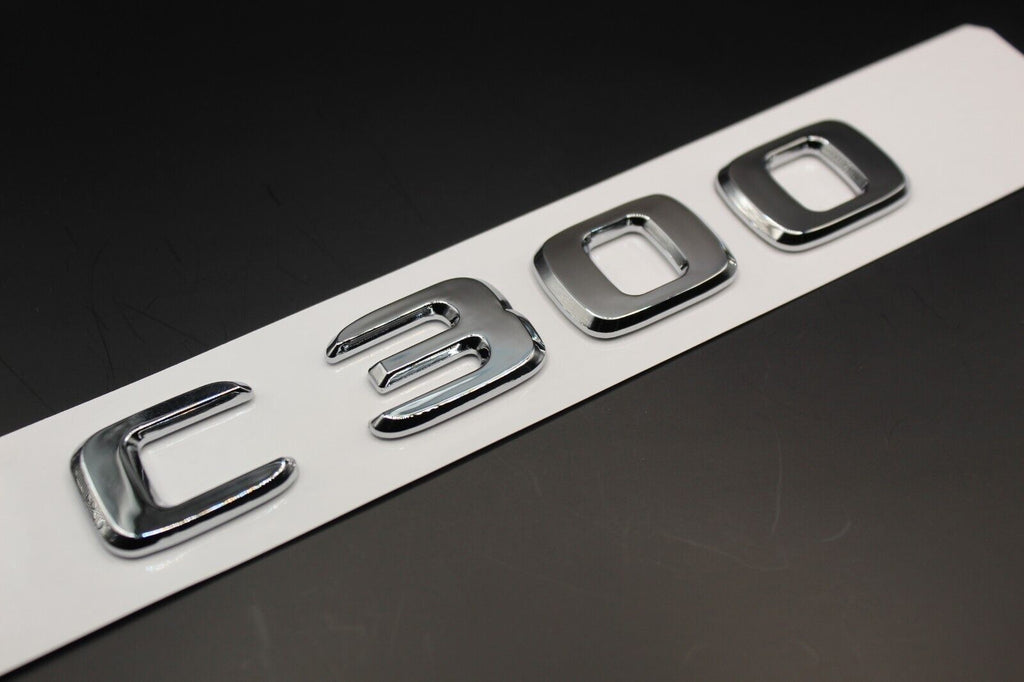 C300Le C300L C300 C300e Gloss Black Car Letter Number Rear Boot Badge C300Le C300L C300 C300e Gloss Black Car Letter Number Rear Boot Badge