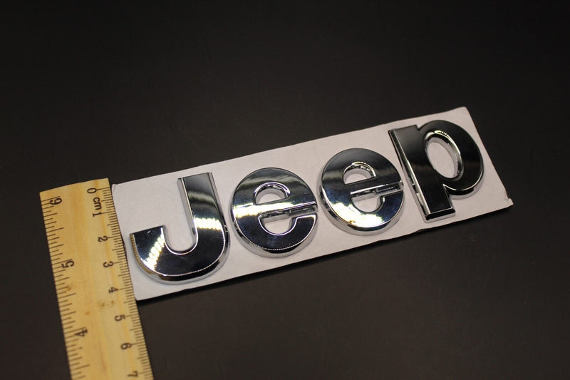 For Jeep CHROME SILVER Badge Front Rear Bonnet Boot Lettering Cherokee Wrangler