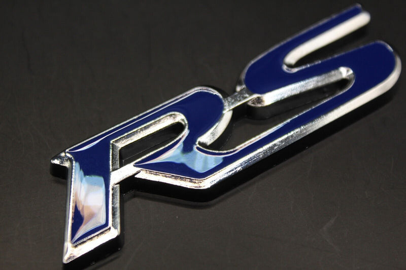 Blue Chrome Silver RS Front Grille & Rear Boot Badge SET Emblem Trunk for HONDA