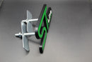 Front Grille & Rear Boot ST Line Badge Set For Ford Letters Emblem GREEN BLACK