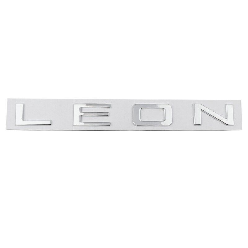 Leon Letters 3D Chrome Silver LEON L E O N Rear Badge Letters FITS Seat Leon Cupra