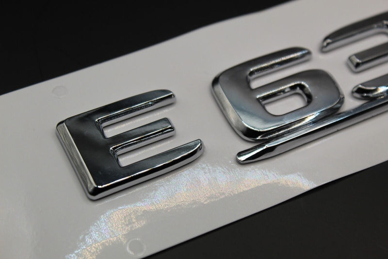 Gloss Chrome Silver Black E63S E 63 S Car Lettering/Badge Rear Trunk Boot